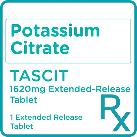 Potassium Citrate 1620mg 1 Tablet [PRESCRIPTION REQUIRED].